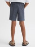 Reiss Kids' Wicket Cotton Blend Casual Chino Shorts, Airforce Blue