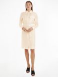 Calvin Klein Belted Shirt Dress, Wood Ash