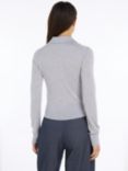 Calvin Klein Merino Wool Cardigan, Pale Grey Heather