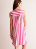 Boden Nadine Striped Cotton Relaxed Dress, Sangria/Ivory, Sangria/Ivory