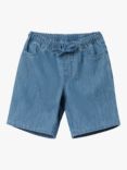 Polarn O. Pyret Kids' Organic Cotton Pull On Denim Shorts, Blue