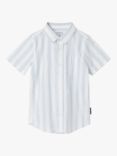 Polarn O. Pyret Kids' Organic Cotton Shirt, White/Blue