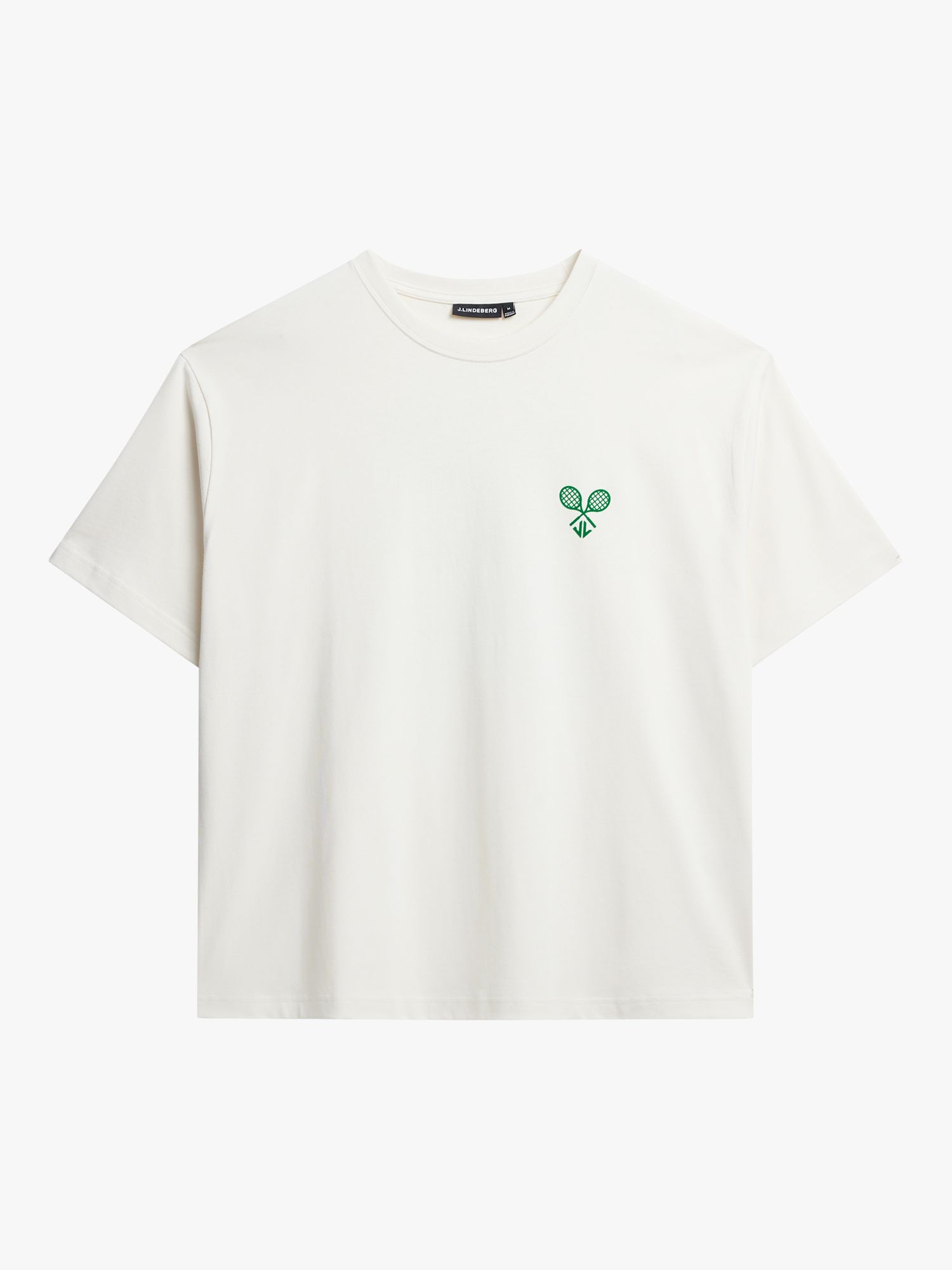 Buy J.Lindeberg Tjorn Boxy Printed T-Shirt, Cloud White Online at johnlewis.com