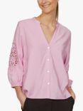 Sisters Point Viaba-SH Lace Shirt, Soft Pink