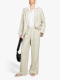 SISLEY Linen Blazer, Beige