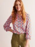 Boden Marina Cotton Jersey Shirt, Multi/Geo Floral
