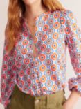 Boden Marina Cotton Jersey Shirt, Multi/Geo Floral
