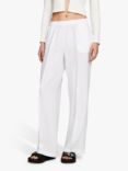 SISLEY Linen Flared Fit Trousers, White