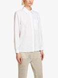 SISLEY Linen Long Sleeve Shirt, White