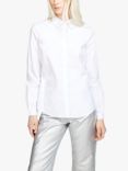 SISLEY Regular Fit Stretch Cotton Poplin Shirt,  White