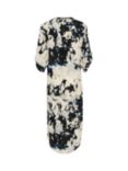 Soaked In Luxury Zaya Knee Length Half Sleeve Dress, Black Cloud