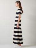 L.K.Bennett Leigh Stripe Jersey Dress, Black/Cream