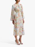 Malina Isadora Midi Floral Dress, Blue Lily/Multi