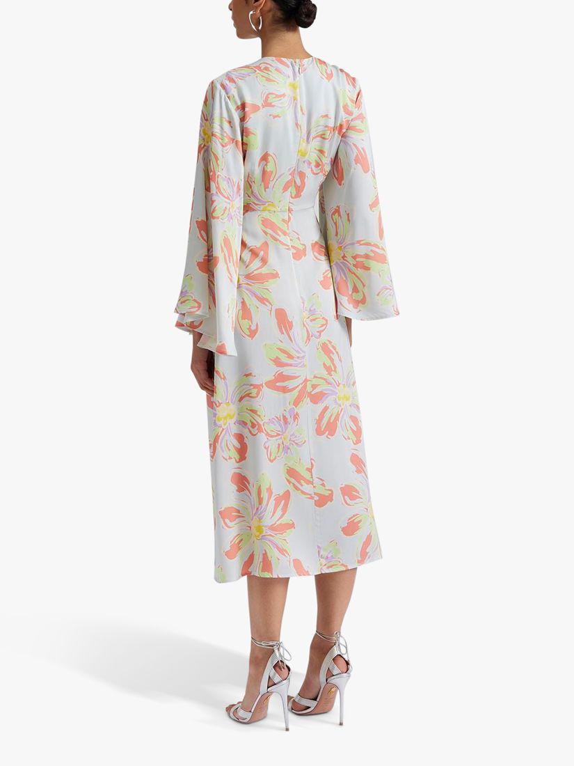 Buy Malina Isadora Midi Floral Dress, Blue Lily/Multi Online at johnlewis.com