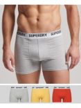 Superdry Organic Cotton Boxers, Pack of 3, Orange/Yellow/Grey