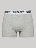 Superdry Organic Cotton Boxers, Pack of 3, Orange/Yellow/Grey