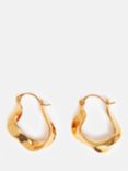 Jigsaw Twisted Hoop Earring, Gold