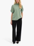 MY ESSENTIAL WARDROBE Puff Sleeve Turtleneck Top, Laurel Wreath