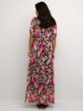 KAFFE Alina Floral Print V-Neck Maxi Dress, Multi