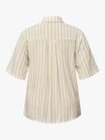 A-VIEW Lerke Stripe Linen Blend Shirt, Off White