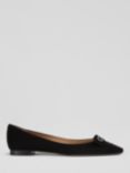 L.K.Bennett Amore Crystal Heart Detail Suede Pumps, Black