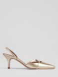 L.K.Bennett Madely Metallic Leather Pointed Courts, Gold