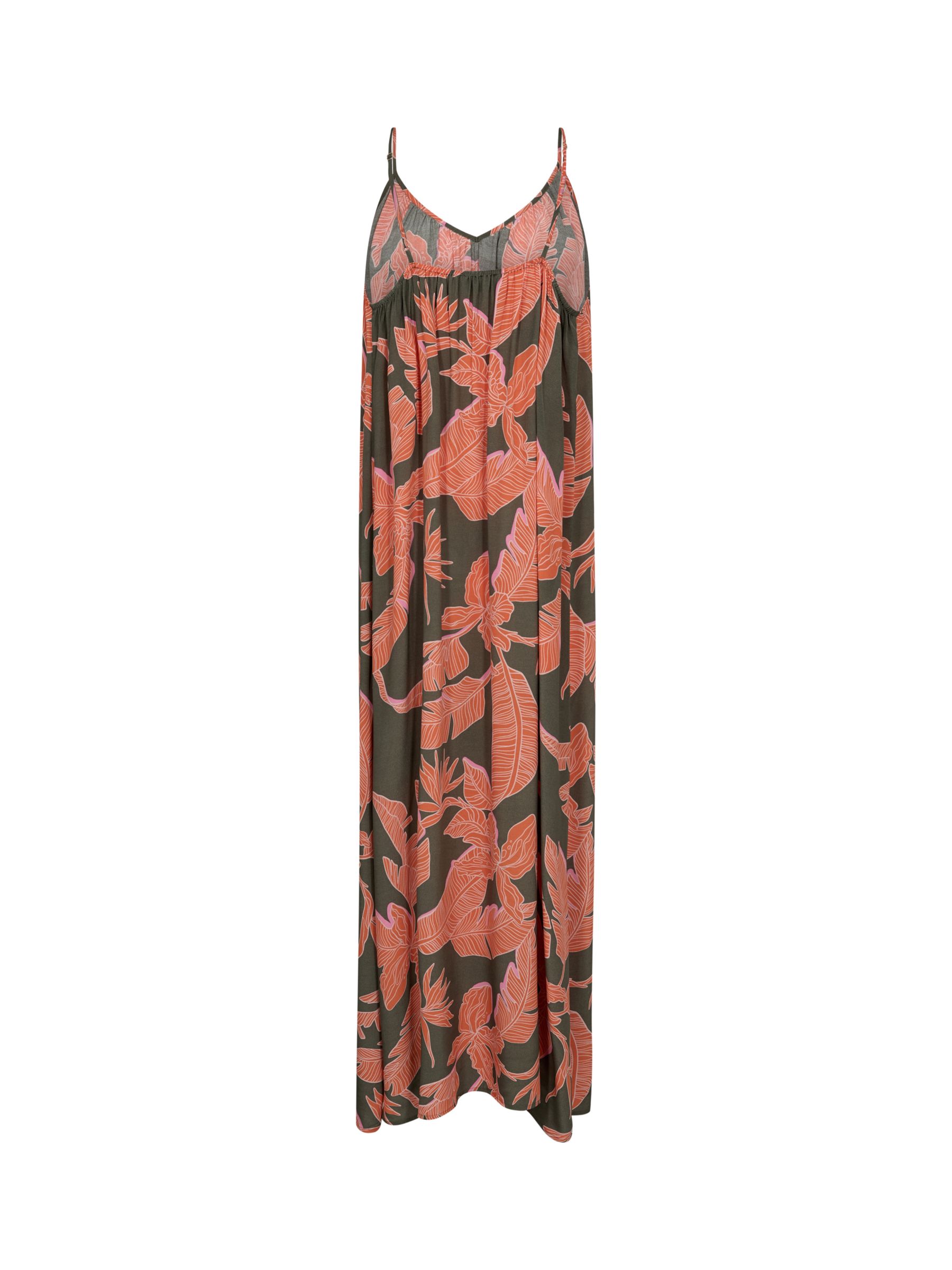 MOS MOSH Alohi Grace Leaf Print Maxi Dress, Dusty Olive/Multi, XS