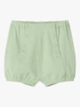 Polarn O. Pyret Baby Organic Cotton Bloomer Shorts, Green