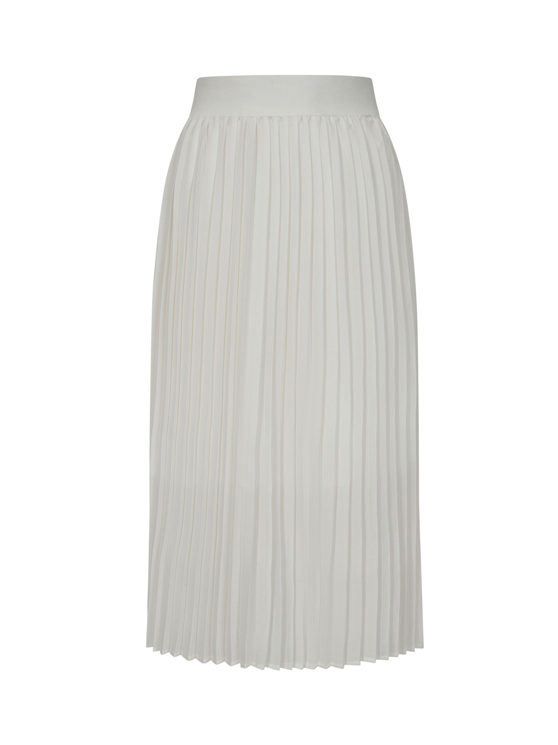 Buy HotSquash Pleated Midi Skirt, White Online at johnlewis.com
