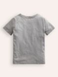 Mini Boden Kids' Weird & Wonderful Fish T-Shirt, Grey Marl