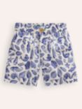 Mini Boden Seashore Smart Roll-Up Shorts, Blue