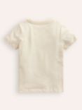 Mini Boden Kids' Pufferfish Print T-Shirt, Vanilla Pod