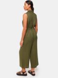 Whistles Bella Linen Wrap Neck Jumpsuit