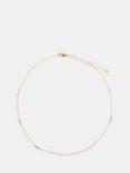 HUSH Lyla Mini Bead Short Chain Necklace, Gold