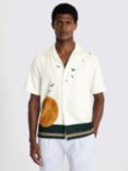 Moss Sun Print Cuban Collar Shirt, Multi