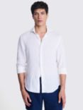 Moss Tailored Fit Linen Long Sleeve Shirt, Off White