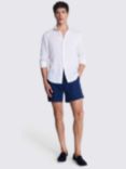 Moss Tailored Fit Linen Long Sleeve Shirt, Off White
