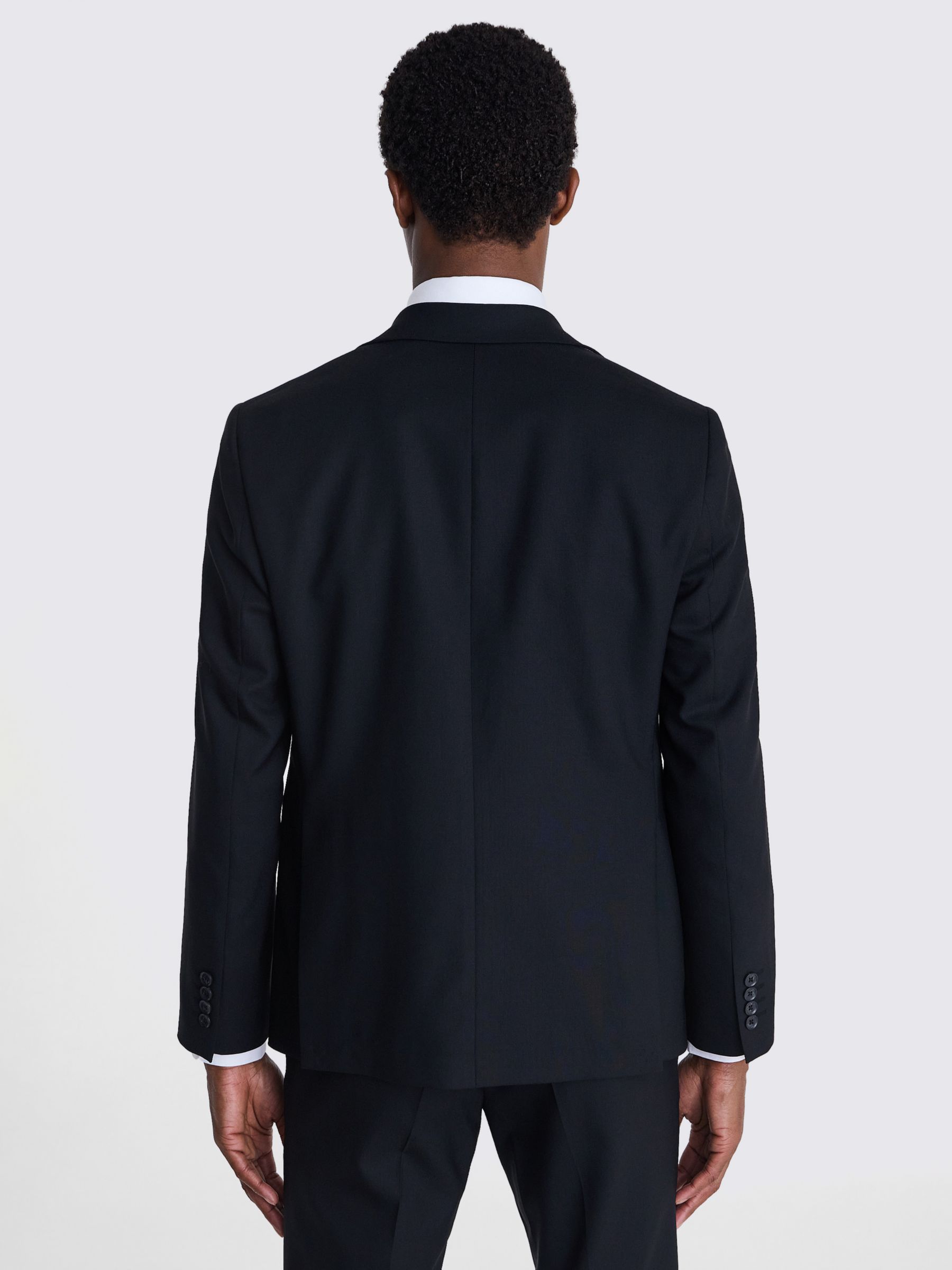 Buy Moss x Barberis Italian Tailored Fit Half Lined Jacket, Black Online at johnlewis.com