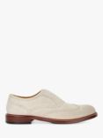 Dune Solihull Suede Oxford Brogue Shoes, Cream