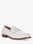 Dune Samson Penny Loafers, White