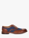 Dune Soar Suede Brogues, Tan/Blue