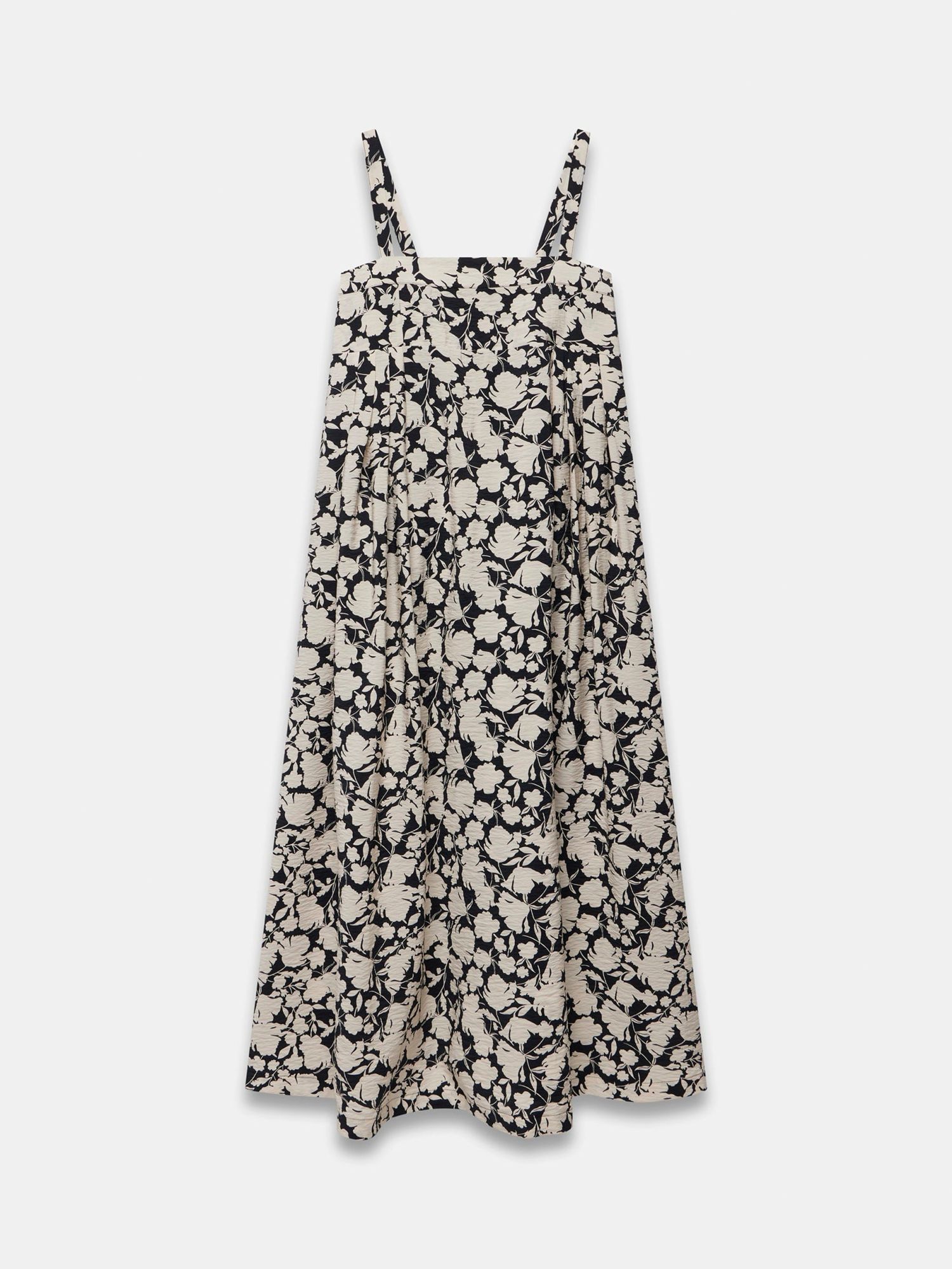 Mint Velvet Floral Midi Dress, Black, XS