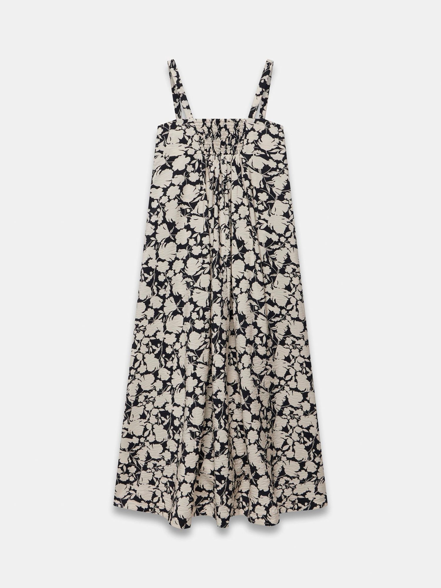 Mint Velvet Floral Midi Dress, Black, XS