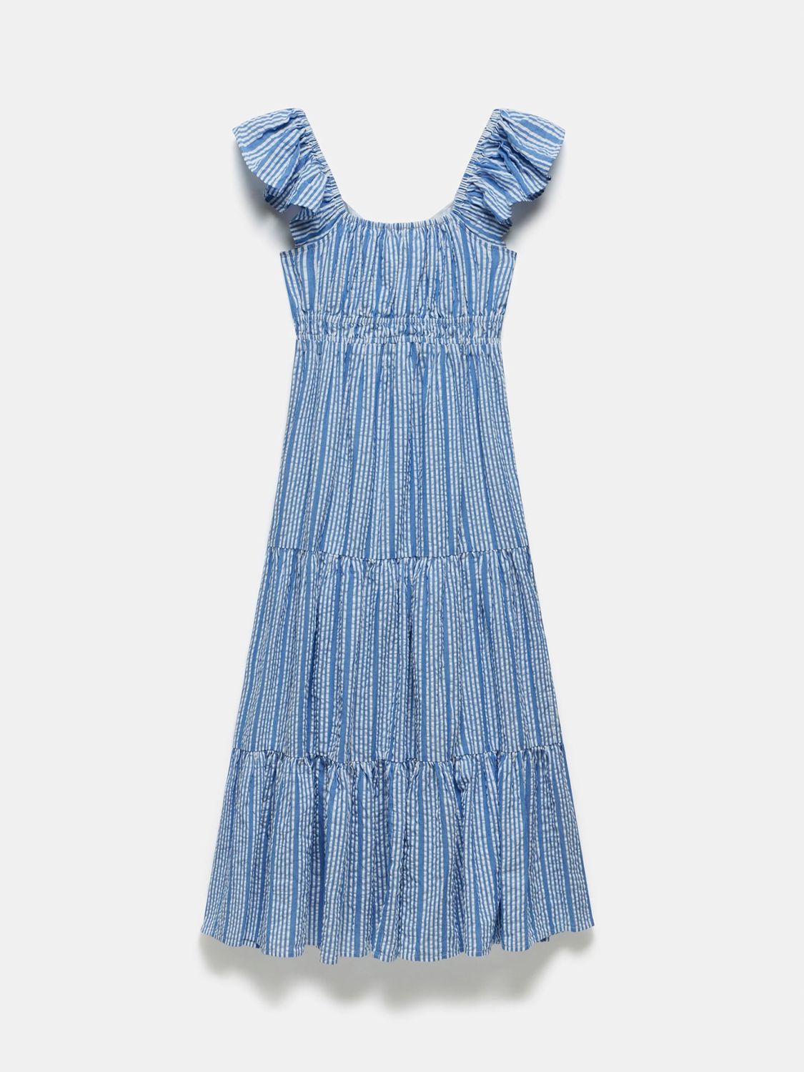 Mint Velvet Striped Midi Dress, Blue, 6