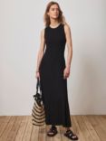 Mint Velvet Seam Detailed Jersey Maxi Dress, Black