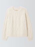 Barbour Tomorrow's Archive Lucia Cable Knit Wool Blend Jumper, Ecru