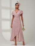 Jolie Moi Vicky Chiffon Midi Dress, Pink