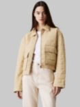 Calvin Klein Jeans Grid Quilted Jacket, Pale Khaki