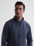 Reiss Flintoff Interlock Quilted Jacket, Blue