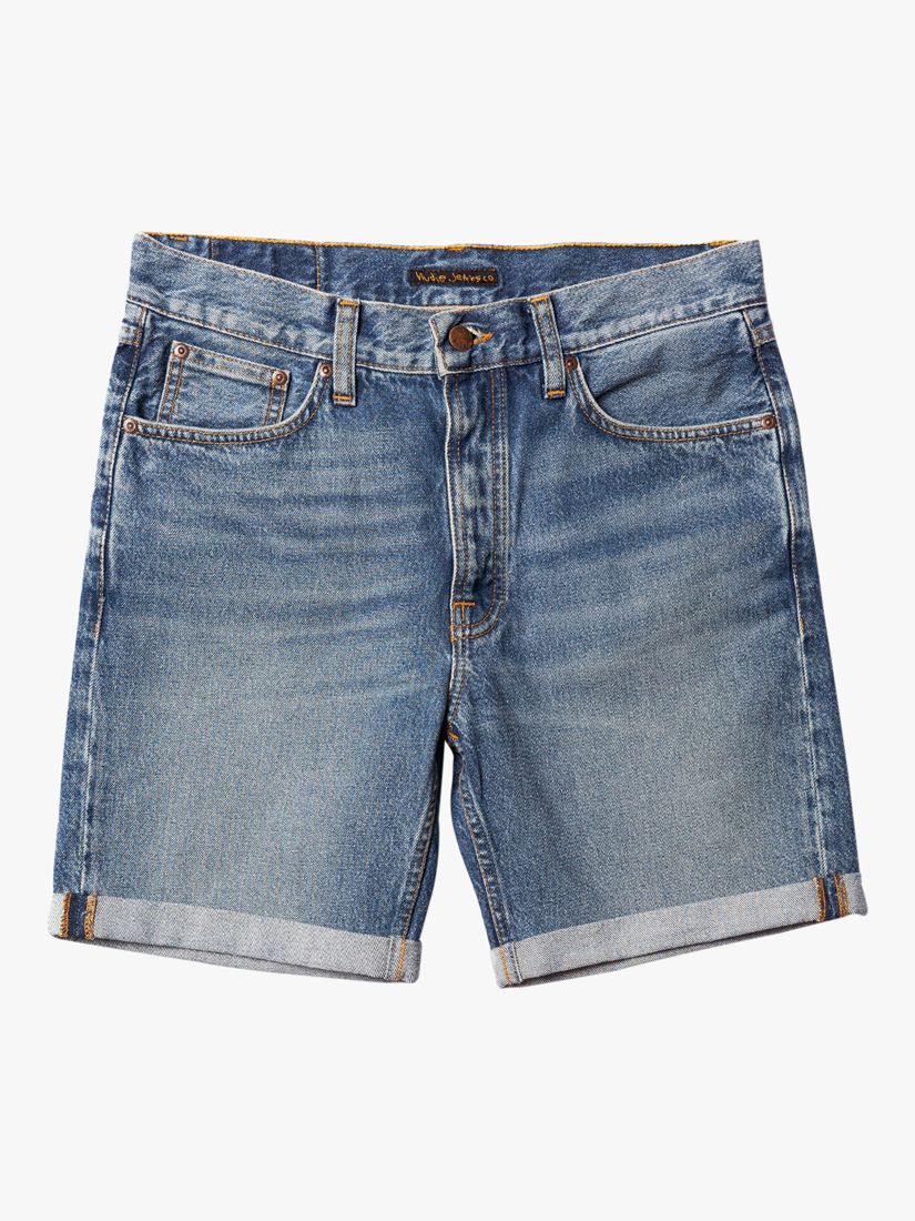 Nudie Jeans Josh Denim Shorts, Blue, 30R